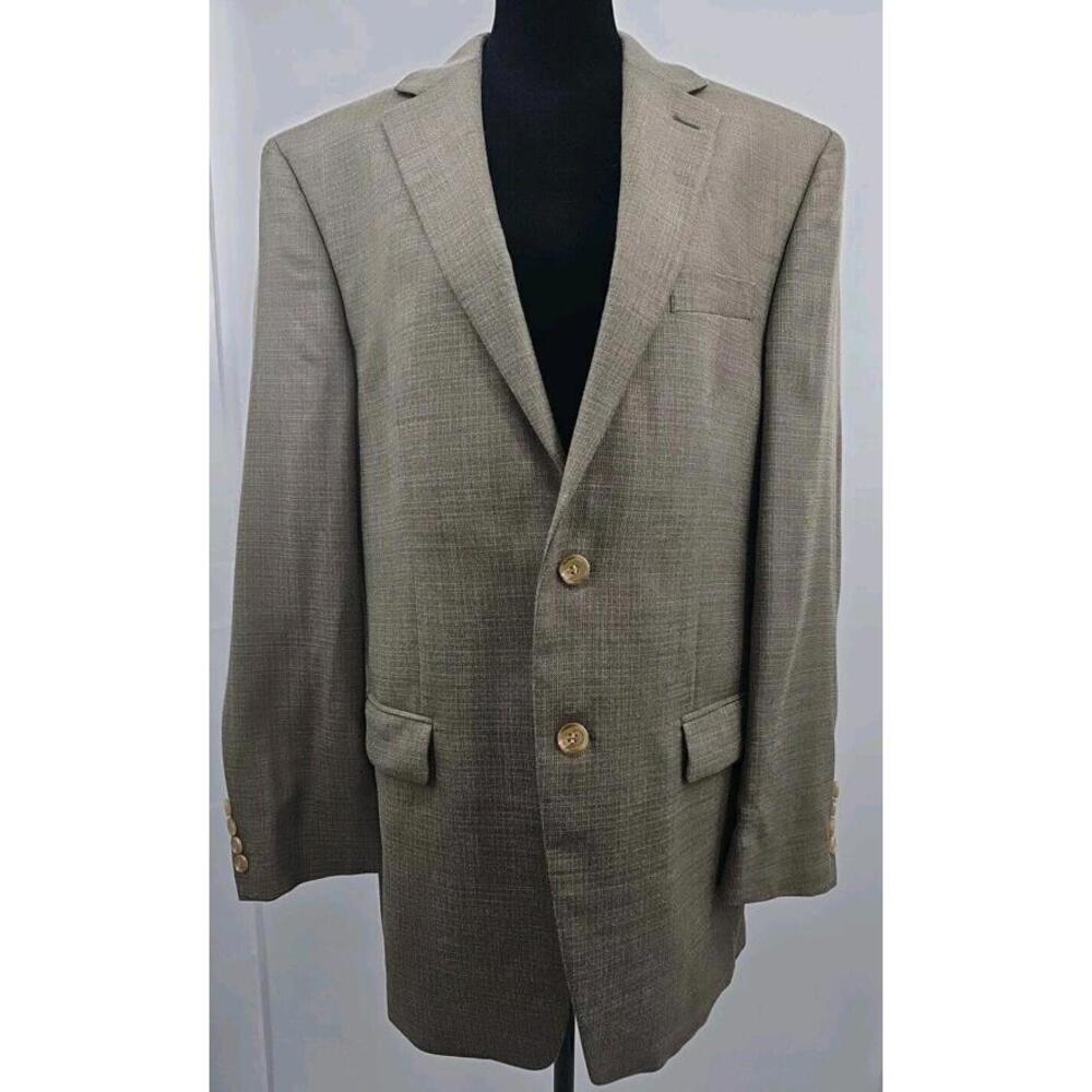 Ralph Lauren Mens Two-Button‎ Blazer Silk Wool Blend Sport Coat Jacket Size 41R